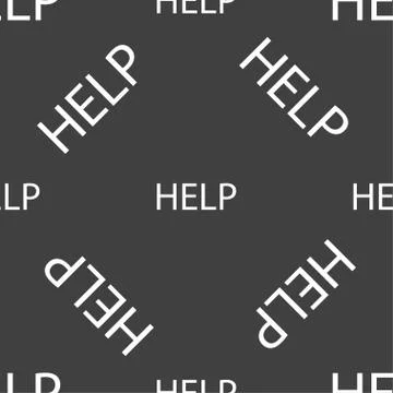 Help point sign icon. Question symbol. Seamless pattern on a gray background. Stock Illustration