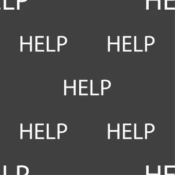 Help point sign icon. Question symbol. Seamless pattern on a gray background. Stock Illustration