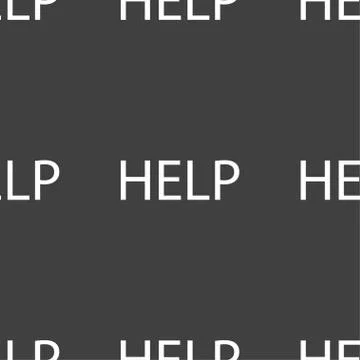 Help point sign icon. Question symbol. Seamless pattern on a gray background. Stock Illustration