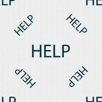 Help point sign icon. Question symbol. Seamless pattern with geometric texture. Stock Illustration
