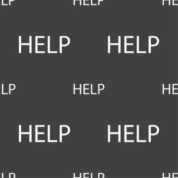 Help point sign icon. Question symbol. Seamless pattern on a gray background. Stock Illustration
