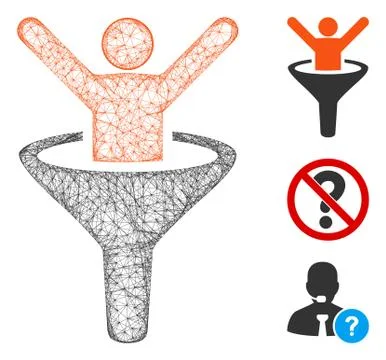 Help Polygonal Web Vector Mesh Illustration Illustrazione stock