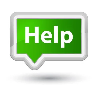 Help prime green banner button Stock Illustration