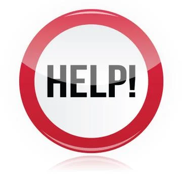 Help - problem glossy red sign Stock Illustration