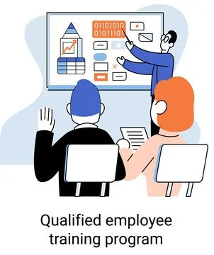 Help in professional development metaphor. Qualified employee training program 스톡 일러스트