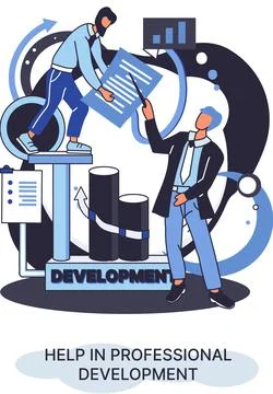 Help in professional development metaphor. Qualified employee training program Illustrazione stock