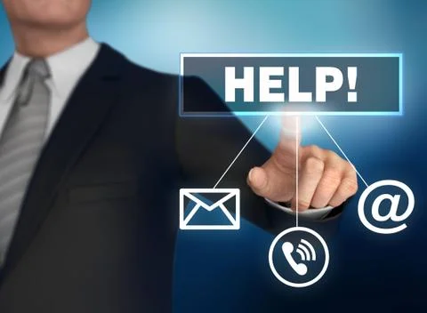 Help   pushing concept 3d illustration Ilustração Stock