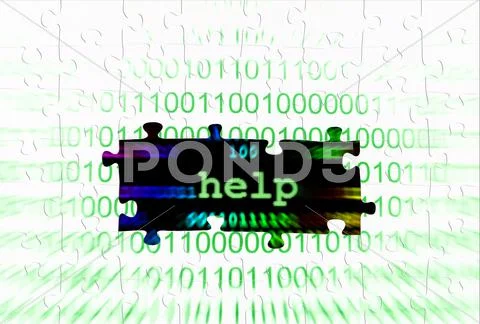 Help puzzle concept Stock Illustration