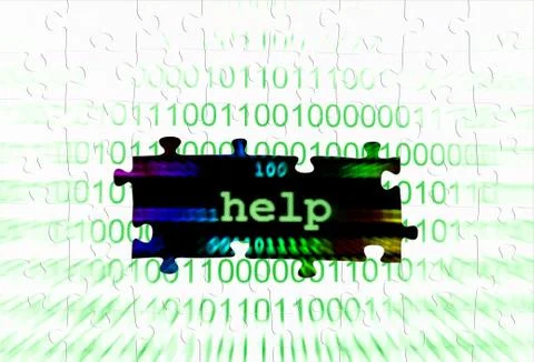 Help puzzle concept Stock Illustration