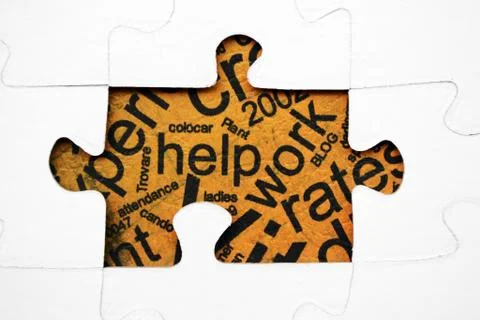 Help puzzle concept Stock Photos