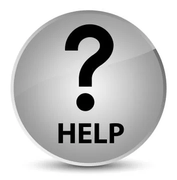 Help (question icon) elegant white round button Illustrazione stock