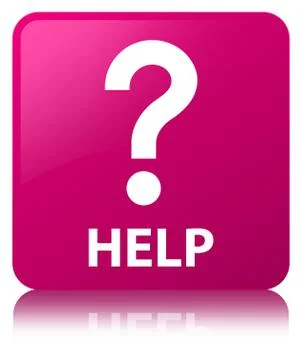 Help (question icon) pink square button Illustrazione stock