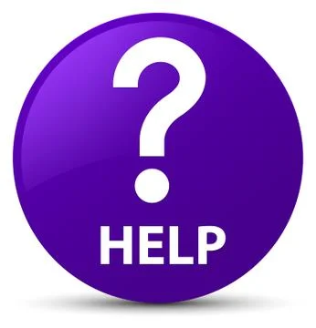 Help (question icon) purple round button Illustrazione stock