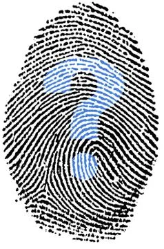 Help question mark Fingerprint Stock Photos