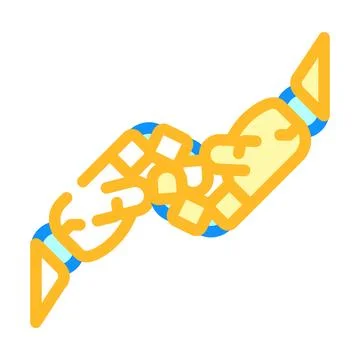 Help robot hand gesture color icon vector illustration Stock Illustration