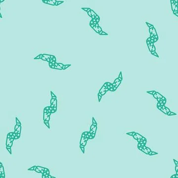 Help robot hand gesture line vector seamless pattern Stockillustratie