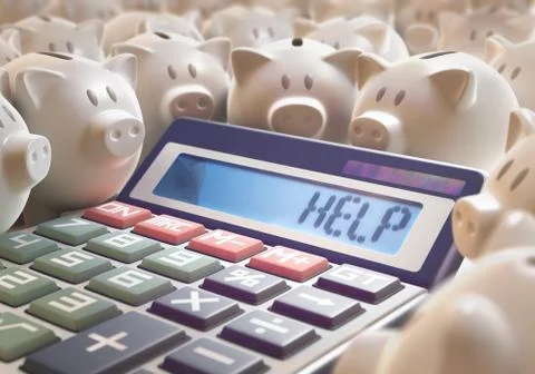 Help Save Money Stock Illustration