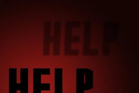 Help Shadow Text Stock Illustration