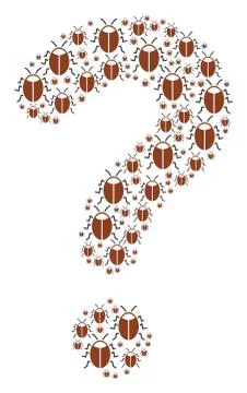 Help Shape of Bug Icons Stock Illustration