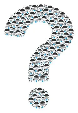 Help Shape of Parachute Icons Illustrazione stock