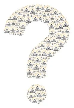 Help Shape of Total Control Eye Pyramid Icons Stock Illustration