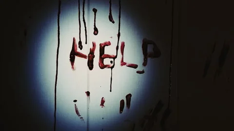 Help Sign Letter on Bathroom Ceramic Wall Stock Footage 317961387