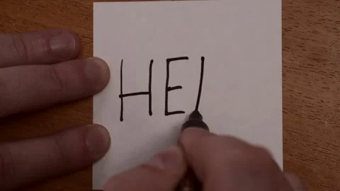 Help sign. Man write on paper. Need hepl . Attention concept. problem abstract Stock Footage 240949731