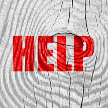 Help sign with smooth lines Stock Illustration