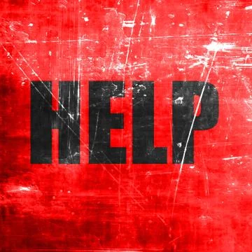 Help sign with smooth lines Stock Illustration