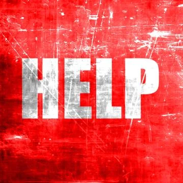 Help sign with smooth lines Stock Illustration