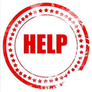 Help sign with smooth lines Stock Illustration