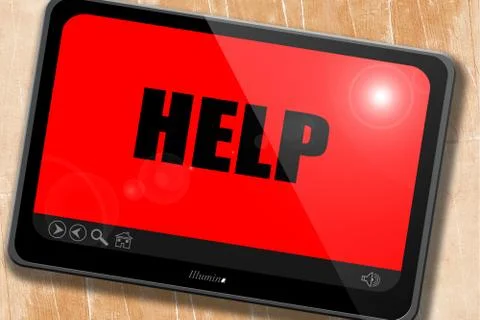 Help sign with smooth lines Stock Illustration