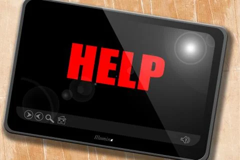 Help sign with smooth lines Stock Illustration
