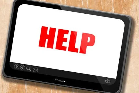 Help sign with smooth lines Stock Illustration