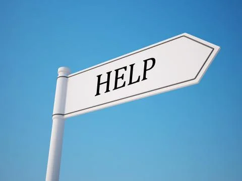 Help signpost. Stock Illustration