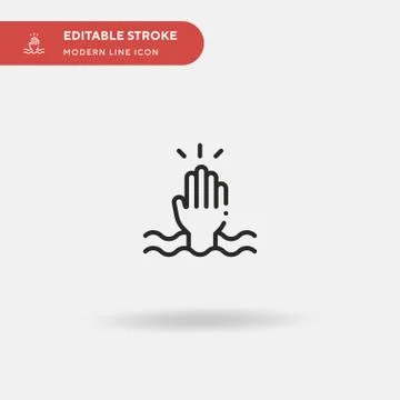 Help Simple vector icon. Illustration symbol design template for web mobile U Illustrazione stock