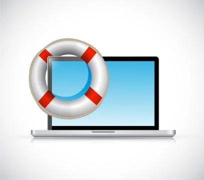 Help sos computer concept illustration design Stock Illustration