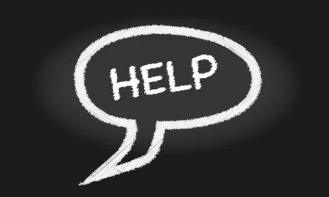 Help speach bubble Illustrazione stock