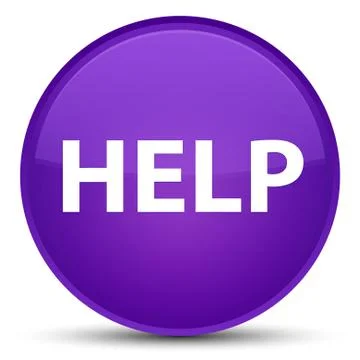Help special purple round button Stock Illustration