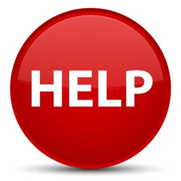Help special red round button Stock Illustration