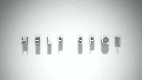 Help spot 3D title animation with shadows on a white background Stock Footage 297666720