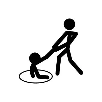 Help stick figure Illustrazione stock