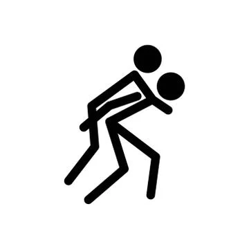 Help stick figure Stock Illustration