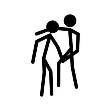 Help stick figure Stock Illustration
