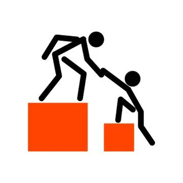 Help stick figure Ilustración de archivo