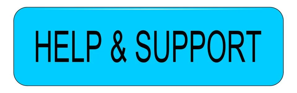 Help &amp; Support Button on white background – illustration Stock Illustration