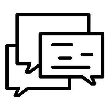 Help support chat icon, outline style Stock Illustration