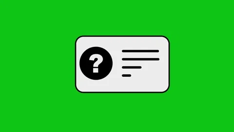 Help support information icon animation on green screen background for cust.. Stock Footage 346496761