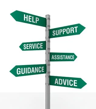 Help support signs concept illustration Stock Illustration