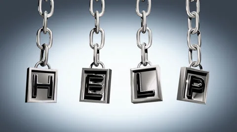 Help text with alpha channel Stock Footage 25971454